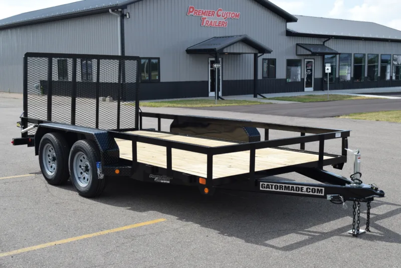Tandem Axle Landscape Trailer with Wood Deck
